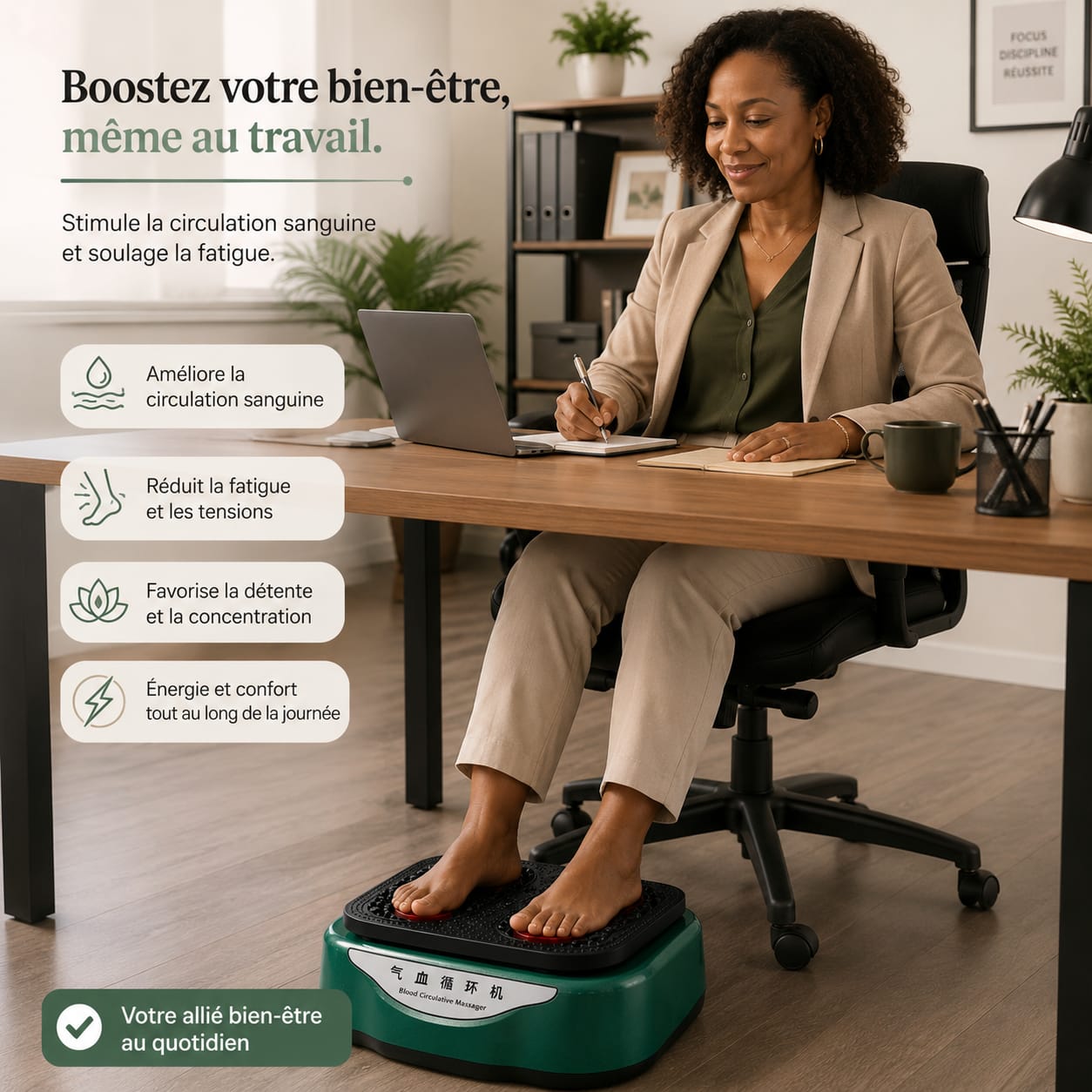 Masseur Circulatoire Médical — Soulagez Arthrite, Douleurs et Fatigue en 10 Minutes par Jour